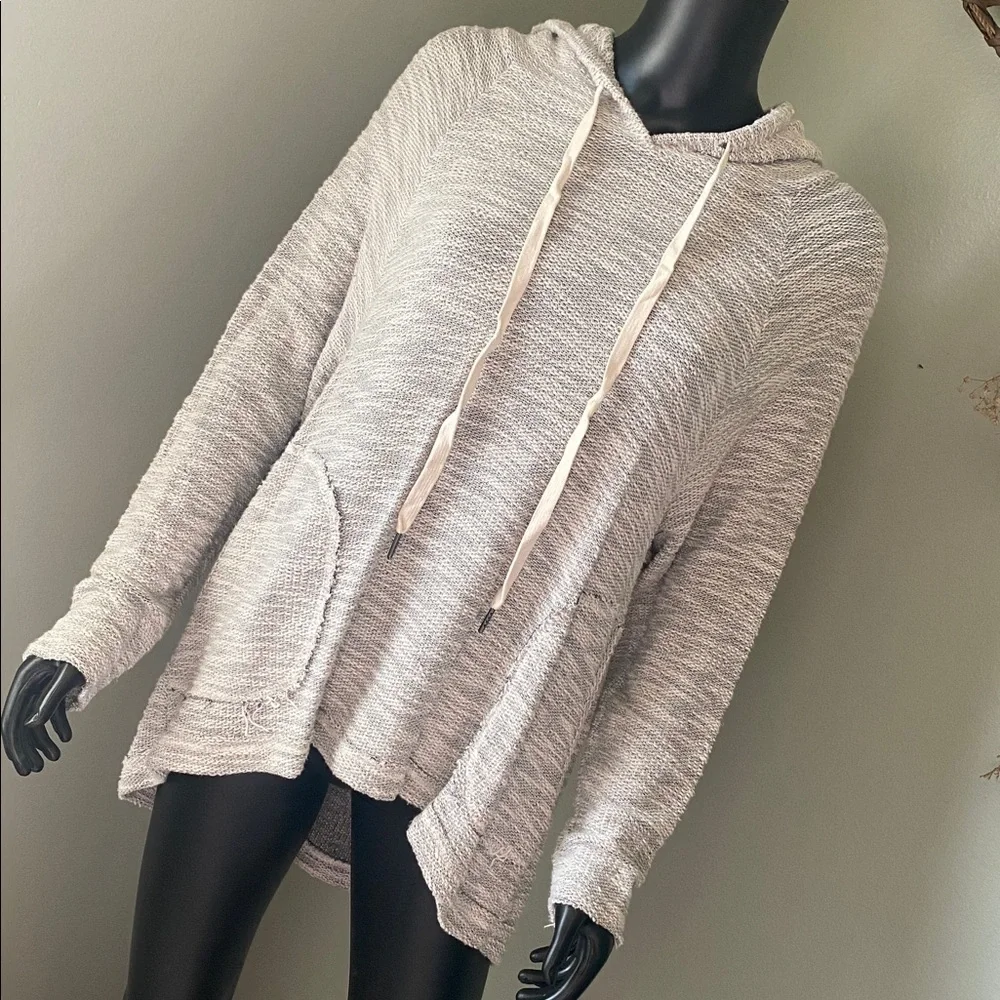 Altar'd State Distressed Comfortable Knit Sweater Hoodie